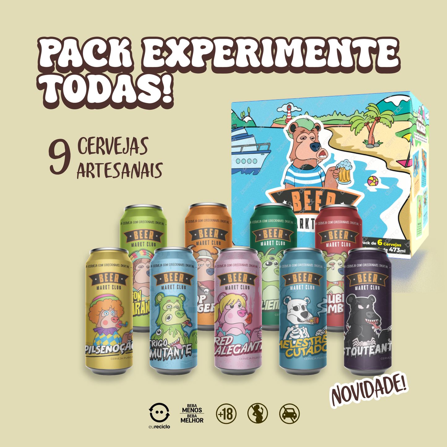 PACK EXPERIMENTE TODAS CERVEJAS ARTESANAIS